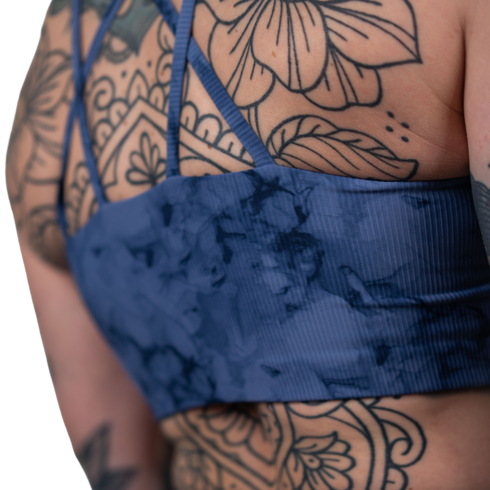 Lift Heavy Ribbed Tie Dye Bra - wodstore