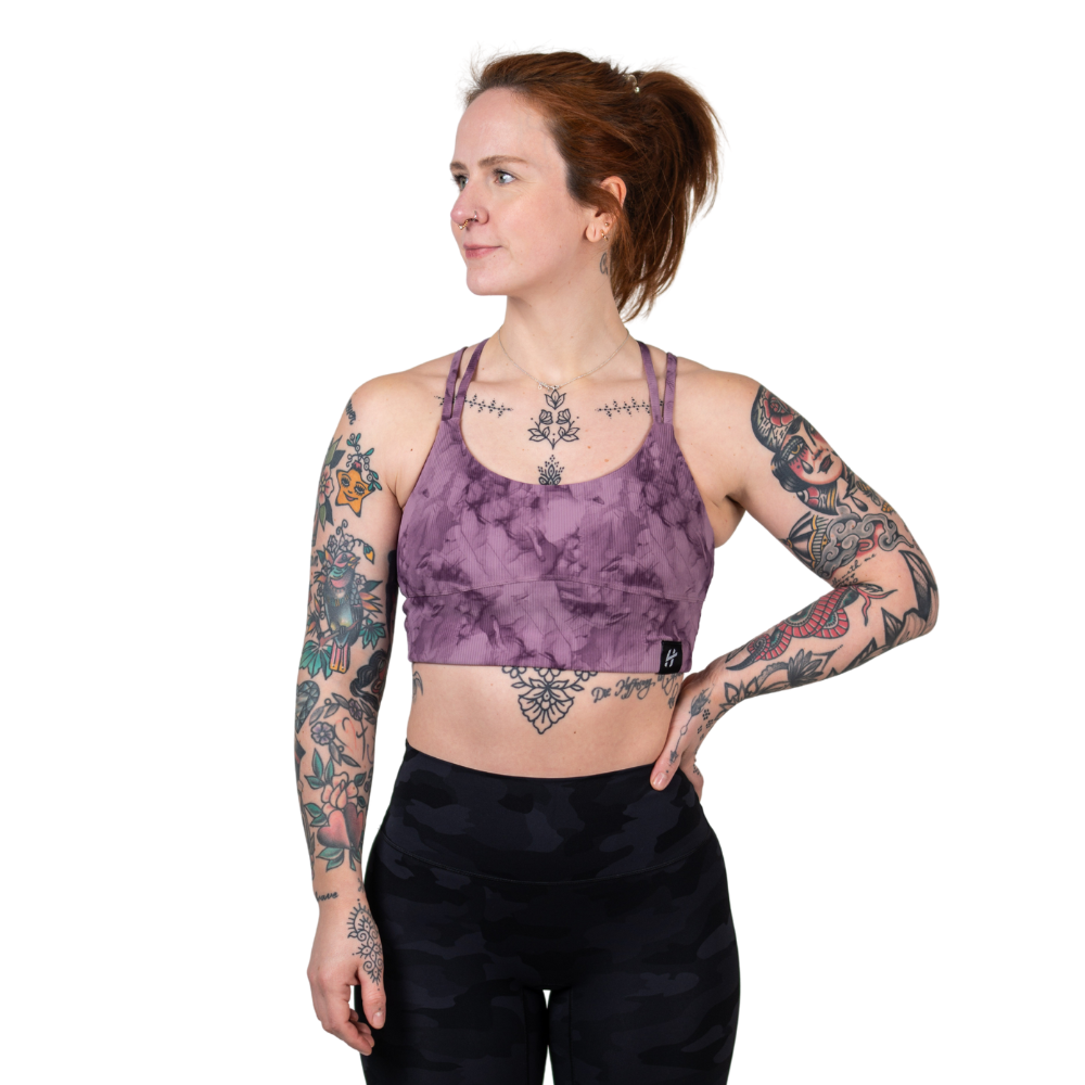 Lift Heavy Ribbed Tie Dye Bra - wodstore