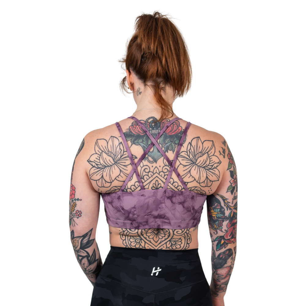 Lift Heavy Ribbed Tie Dye Bra - wodstore