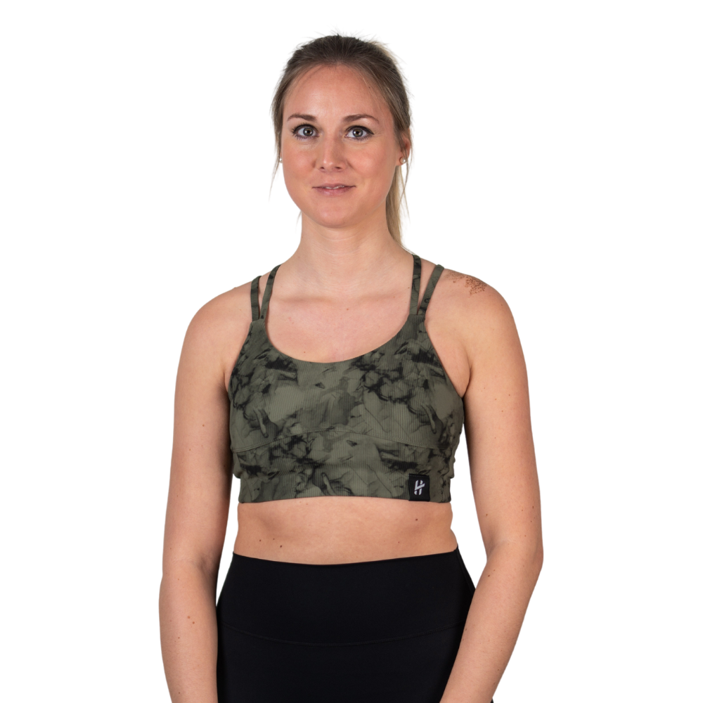 Lift Heavy Ribbed Tie Dye Bra - wodstore