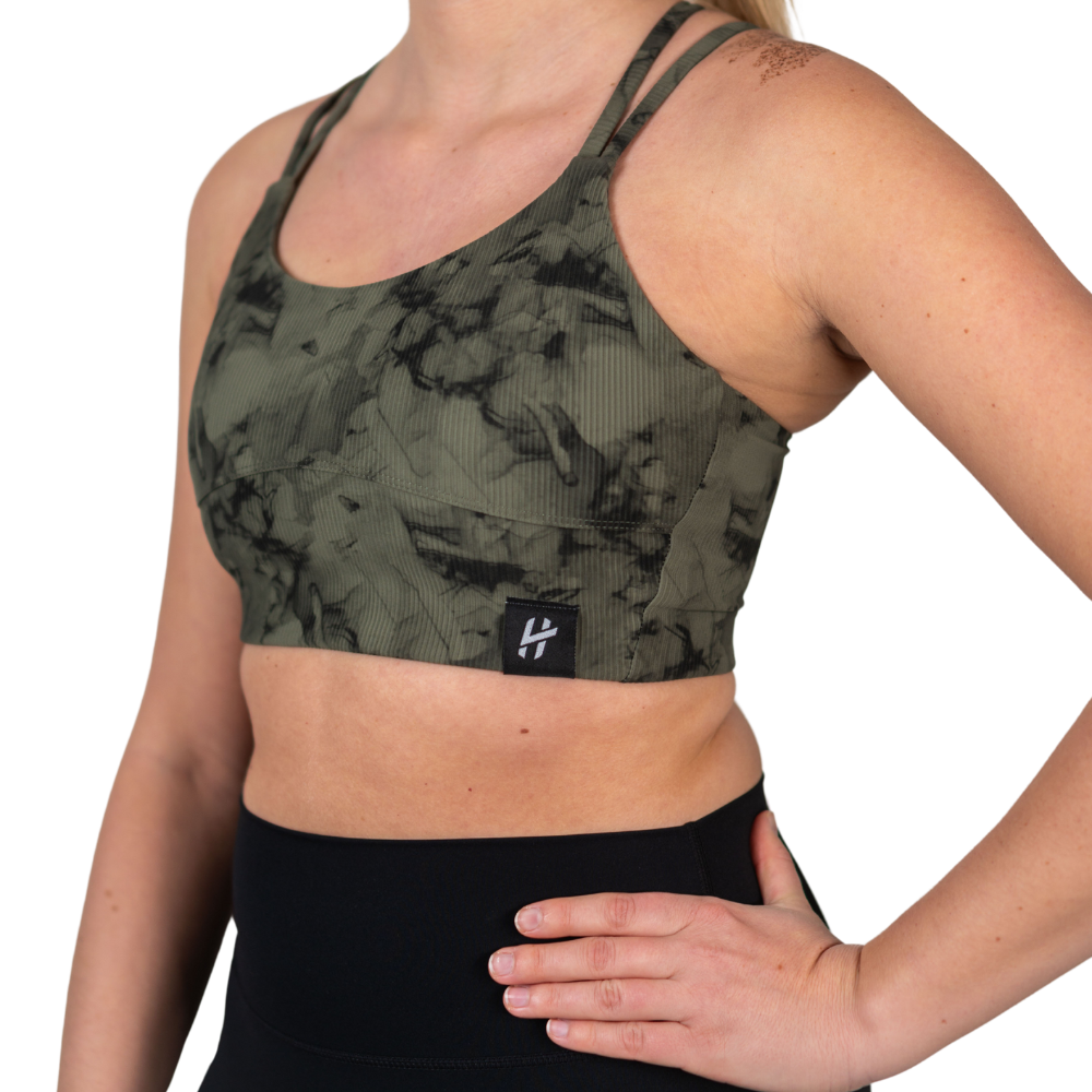 Lift Heavy Ribbed Tie Dye Bra - wodstore