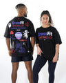 CrossFit® Smurf Patchwork - French Throwdown Unisex Oversized T-Shirt - wodstore