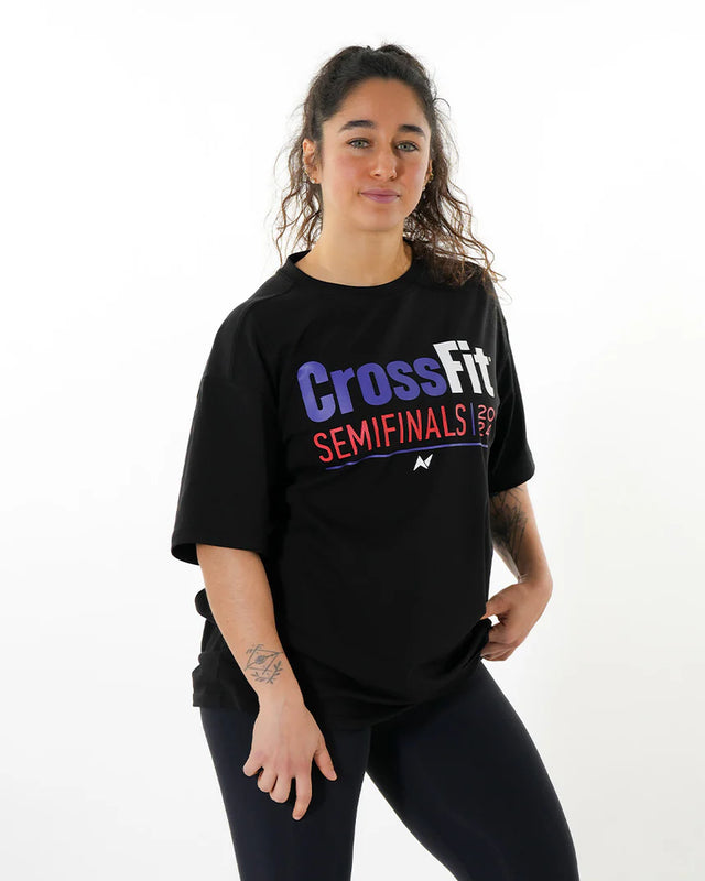 CrossFit® Smurf Patchwork - French Throwdown Unisex Oversized T-Shirt - wodstore