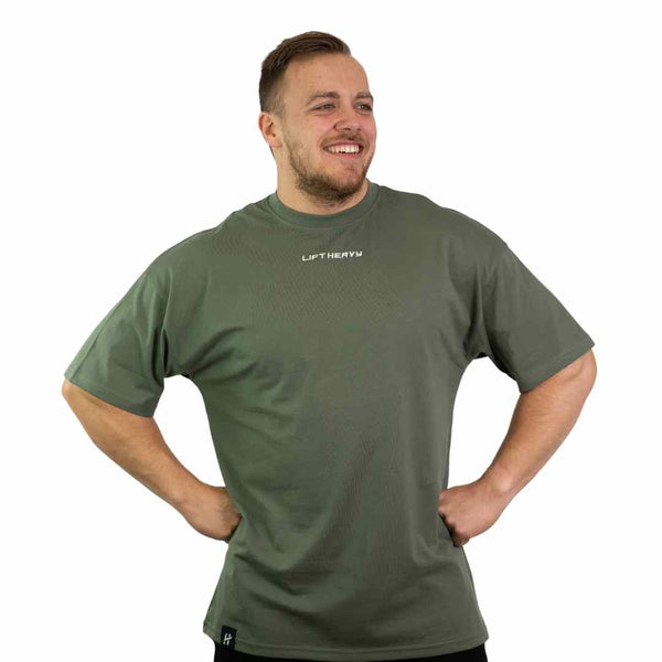 Train with Power: Lift Heavy Die Fit Unisex T-Shirt for Workout Enthusiasts  - Olive / S